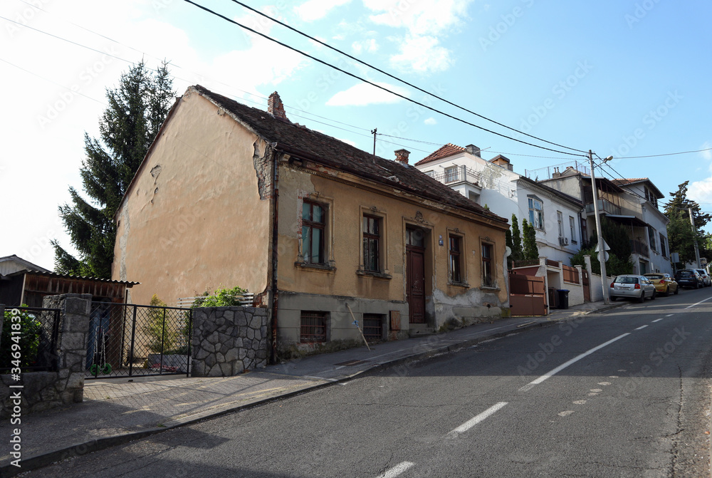 Family houses in Zagreb, damaged after strong earthquake that hit the city. House in picture suffered damage on the facade, roof and both of the chimneys were completely or partly broken off Family houses in Zagreb, damaged after strong earthquake that hit the city. House in picture suffered damage on the facade, roof and both of the chimneys were completely or partly broken off