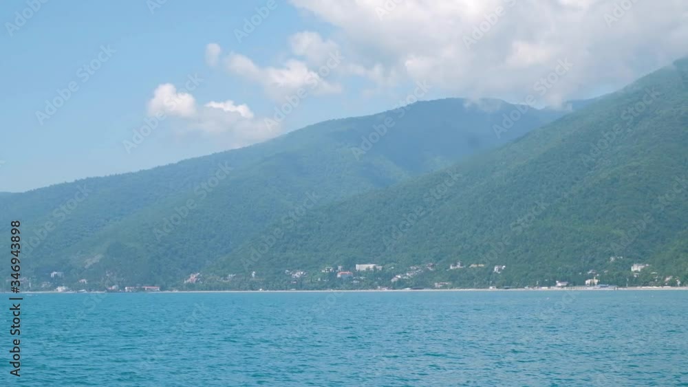 Mountains of Abkhazia, view from the Black Sea, Gagra Mountains of Abkhazia, view from the Black Sea, Gagra