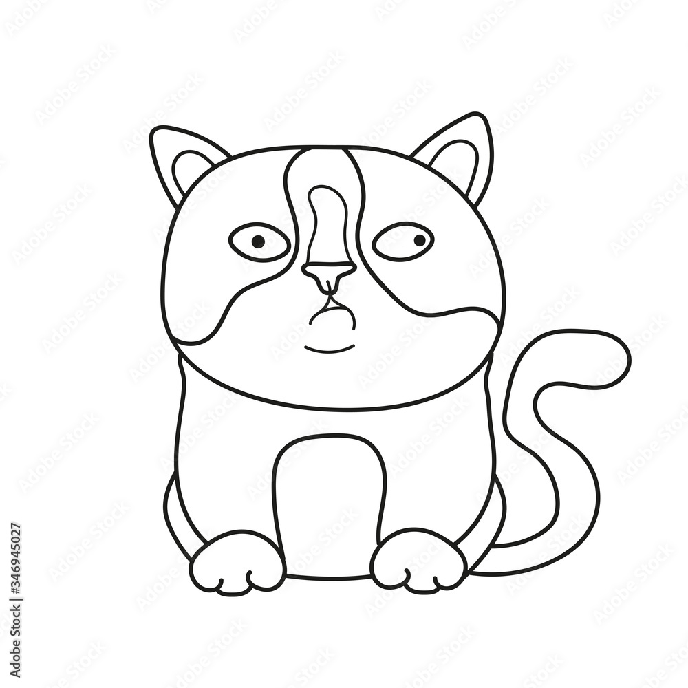 Vector Of A Cat Face Vector Illustration Suitable For Greeting Card, Poster Or T-shirt Printing. Vector Of A Cat Face Vector Illustration Suitable For Greeting Card, Poster Or T-shirt Printing.