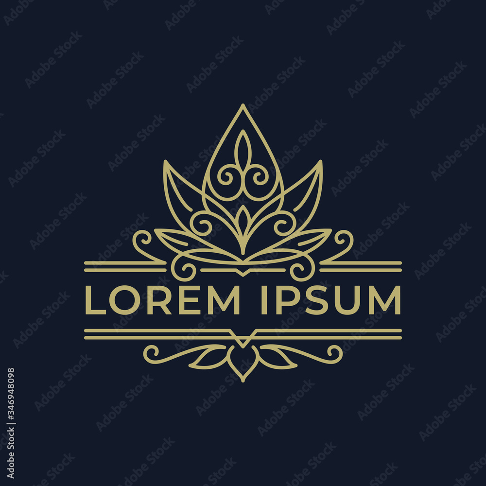 Decorative Orient Flower Logo Template
