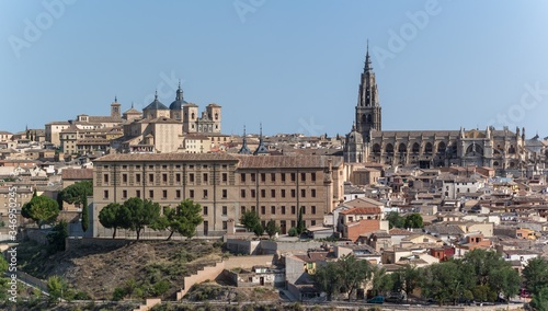 panoramic view on toledo medieval ancient city