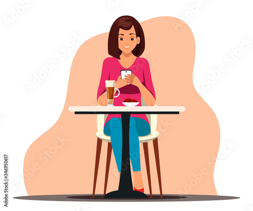 Vector character illustration coffee break concept