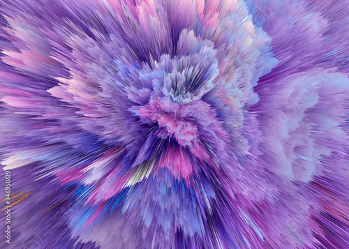 Modern and trendy colorful explosions for  design of backgrounds, walls ,interiors ,screensavers.3d render