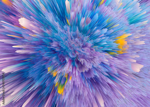 Modern and trendy colorful explosions for design of backgrounds, walls ,interiors ,screensavers.3d render © MBonnetti