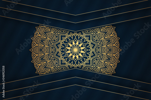 Luxury mandala background with golden arabesque pattern Arabic Islamic east floral style