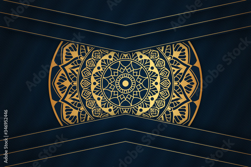 Luxury mandala background with golden arabesque pattern Arabic Islamic east floral style