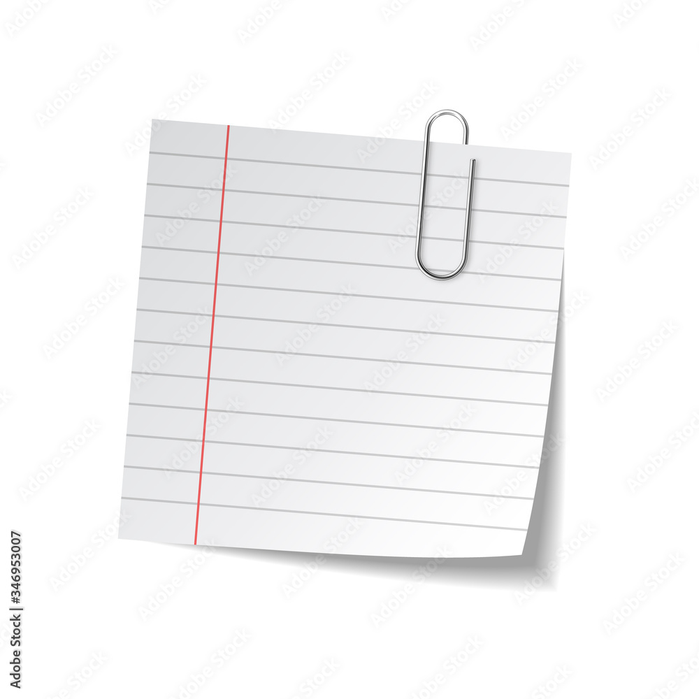 Realistic sticky note sheet. Blank lined paper. Vector illustration. Realistic sticky note sheet. Blank lined paper. Vector illustration.