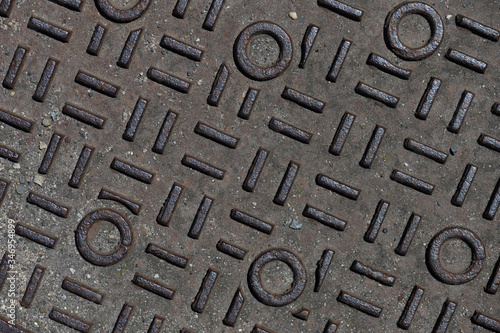 Manhole cover texture