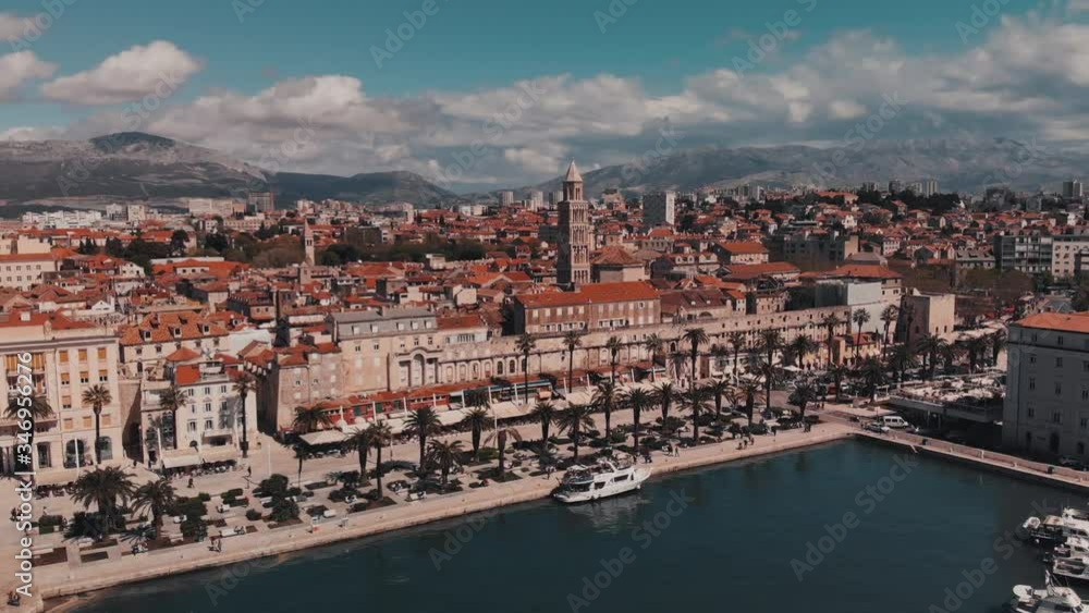 drone Shots of the cities of Dubrovnik and Splits drone Shots of the cities of Dubrovnik and Splits
