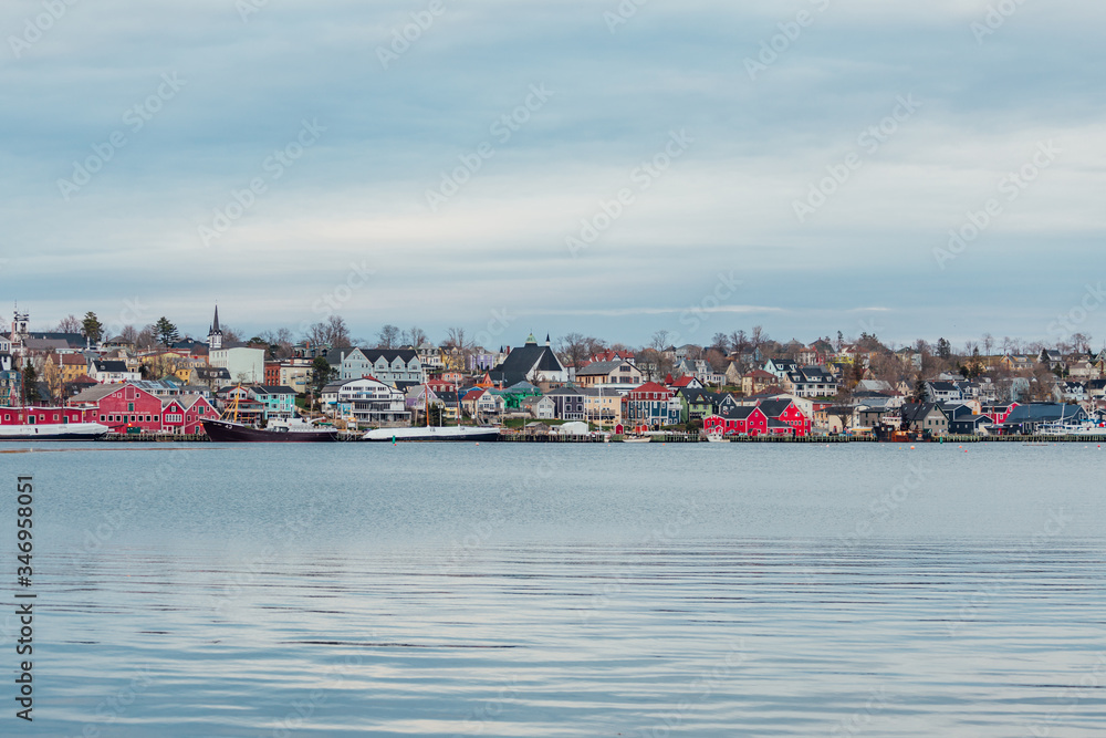 Panorama view on the town of Lunenburg in Nova Scotia, Canada