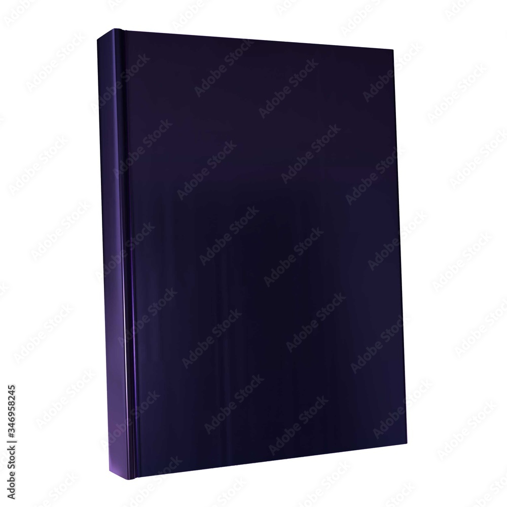 Metallic Blue Book Unbranded Isolated White Background Metallic Blue Book Unbranded Isolated White Background
