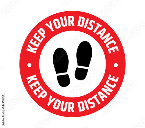 Coronavirus maintain social distancing to stop covid-19 virus, maintain social distancing vector sign