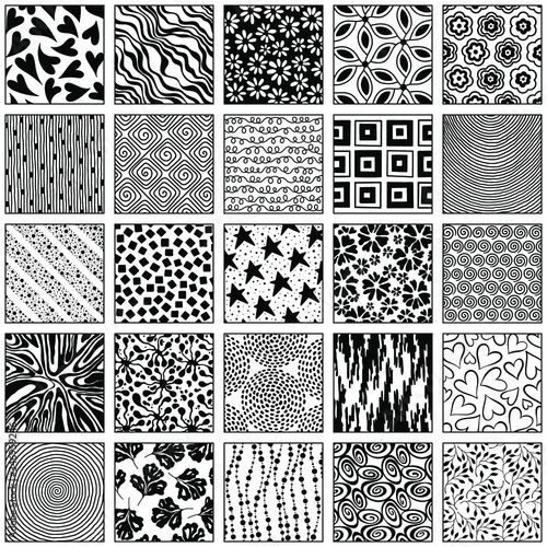 Hand drawn textures.