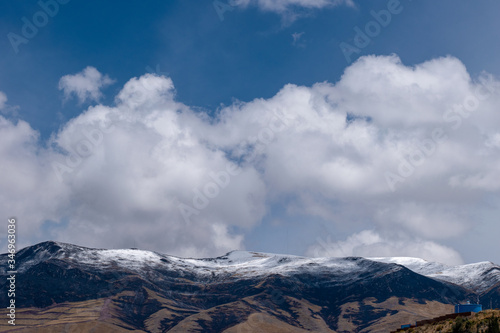 Sinqa mountain covered with snow amazing view from arco tica tica Cusco, Peru © salomonvia