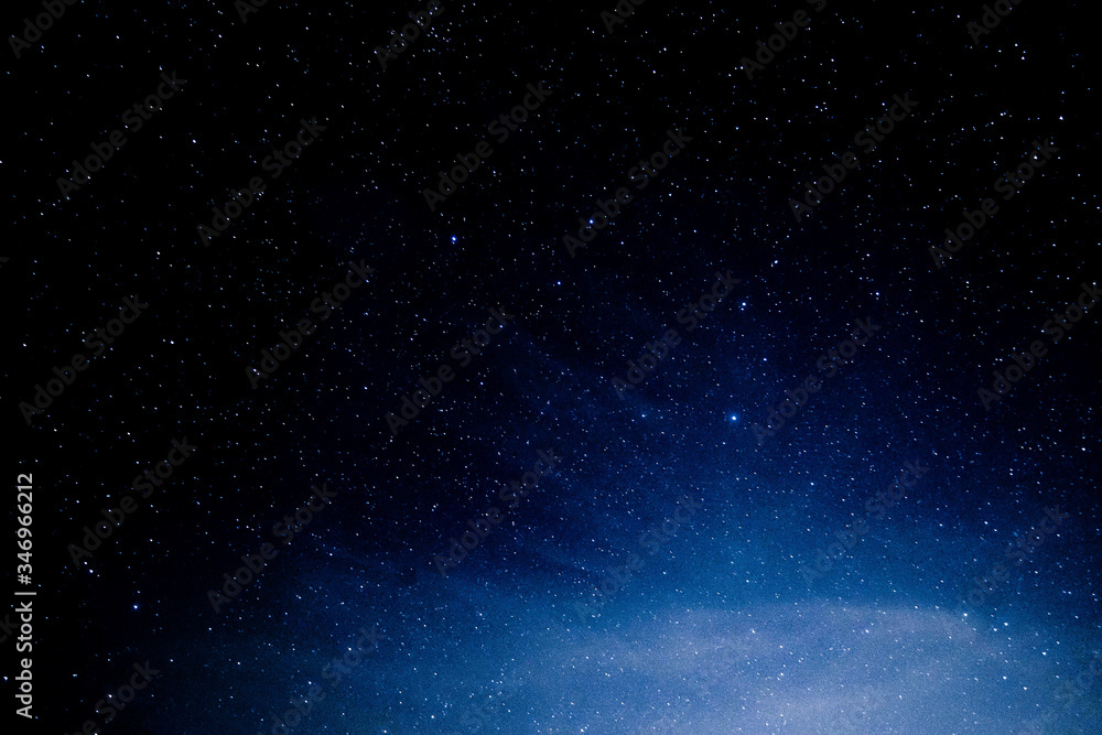 Fototapeta premium Vast starry sky in bright and dark blue shades