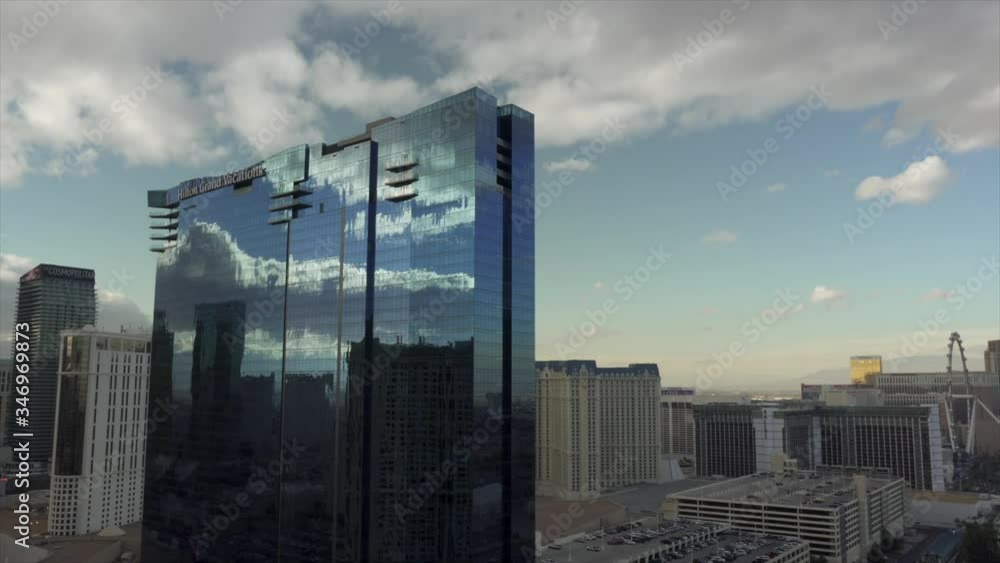 Steady time-lapse of the Las Vegas Strip cityscape during an afternoon