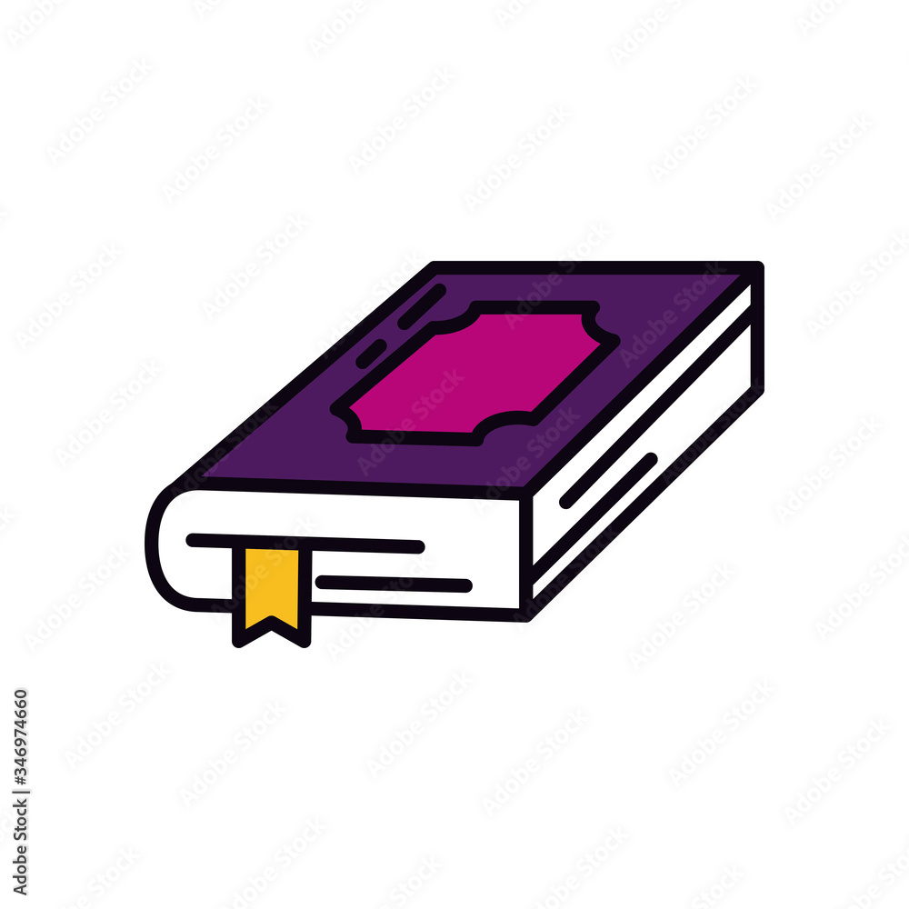 EID mubarak concept, quran icon, line and fill style EID mubarak concept, quran icon, line and fill style