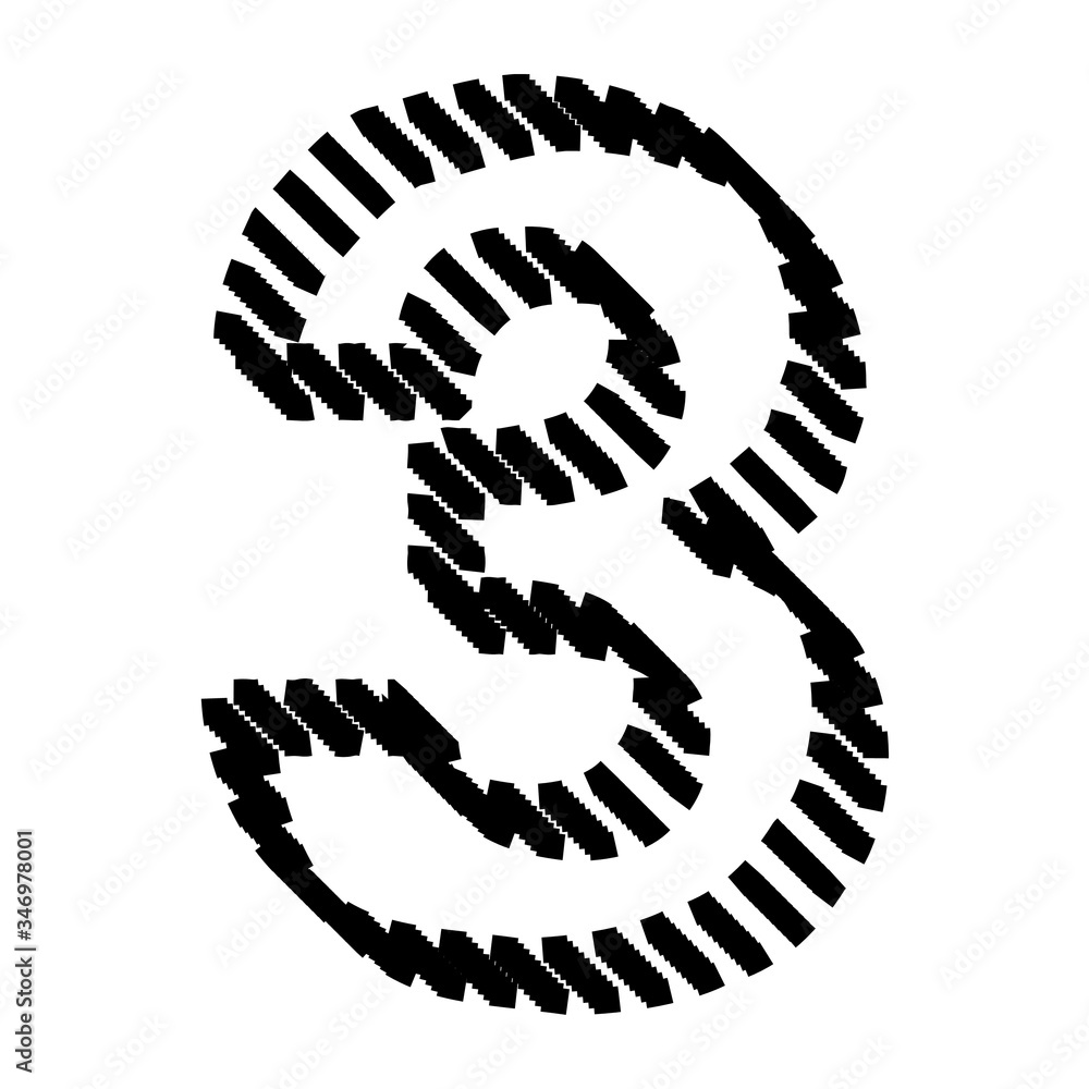 3D ROUGH BLACK SCRIBBLE DOT OUTLINE NUMBER : 3 THREE 3D ROUGH BLACK SCRIBBLE DOT OUTLINE NUMBER : 3 THREE