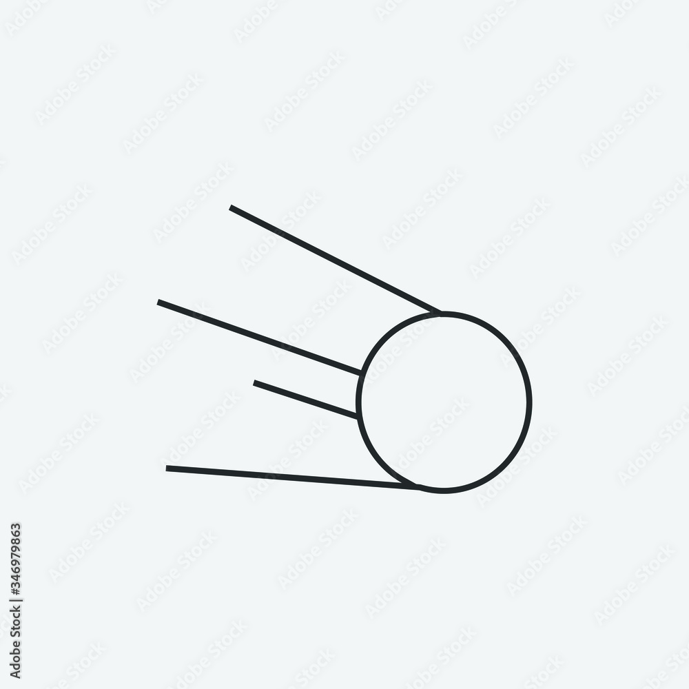 Comet vector icon illustration sign Comet vector icon illustration sign