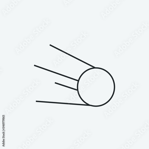Comet vector icon illustration sign