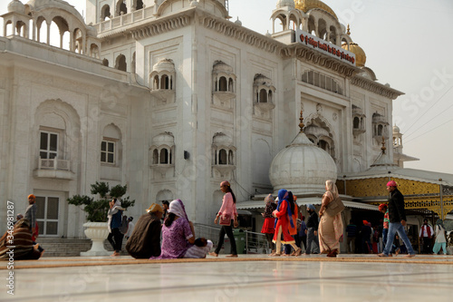 The Gurudwara Bangla Sahib Sikh temple, New Delhi, India, Asia photo