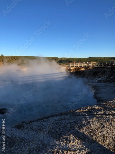 Beautiful and unbelievable geyser in yellow stone national park