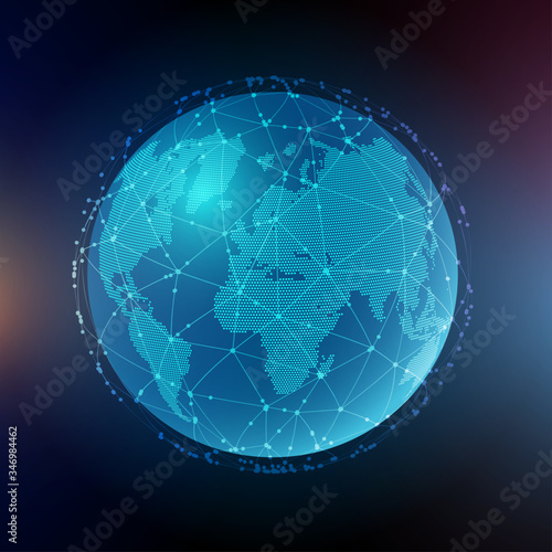 Abstract global communications background