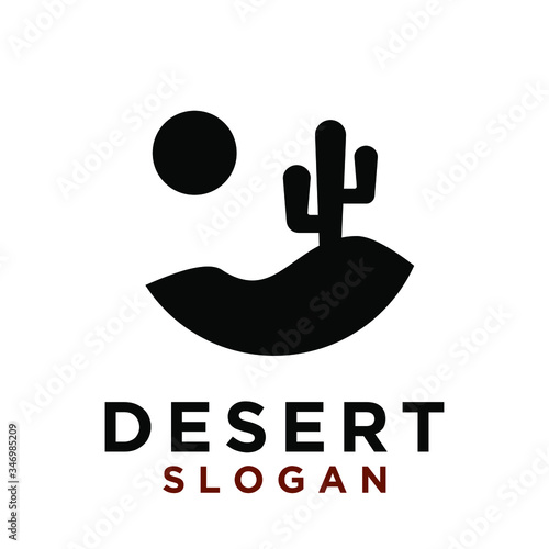 desert black logo icon design vector