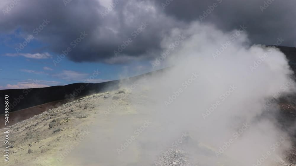 A smoking volcano wakes up A smoking volcano wakes up