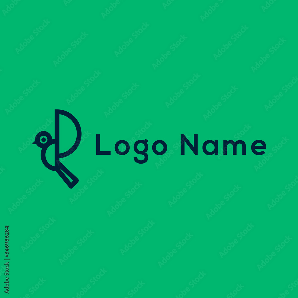 Cool bird line logo vector Cool bird line logo vector