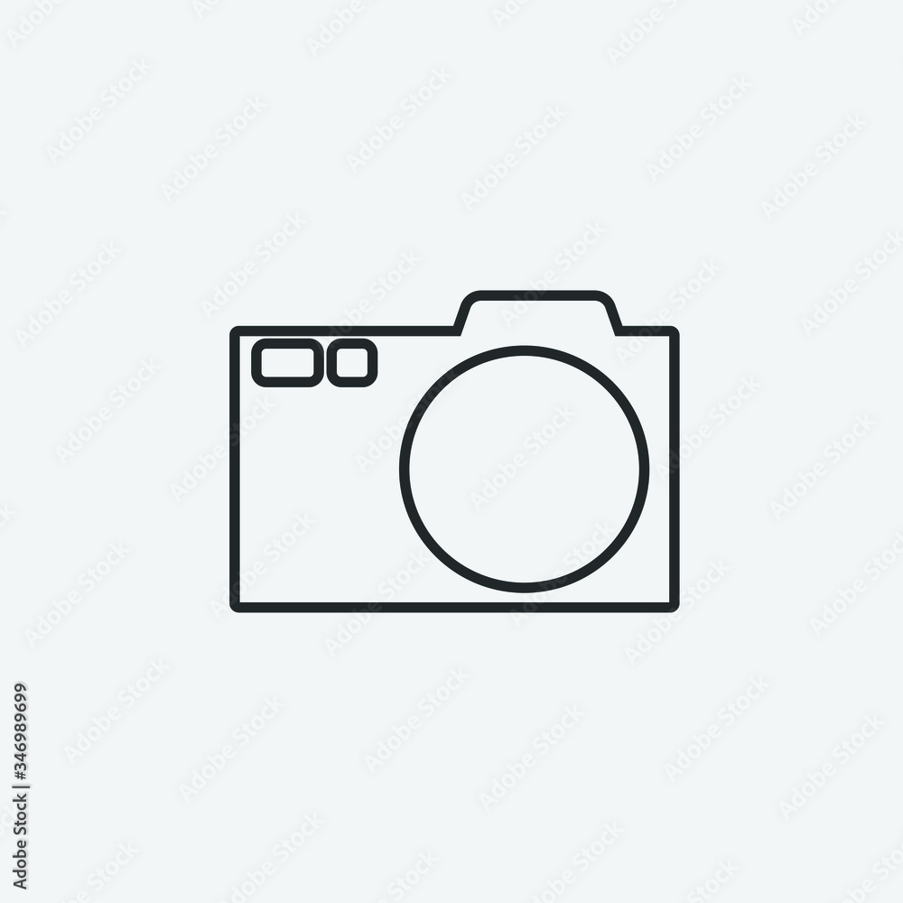 Camera vector icon illustration sign Camera vector icon illustration sign