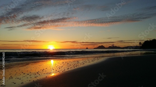 sunset in caribbean