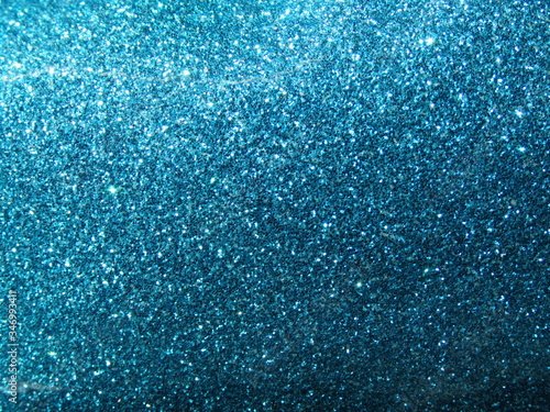 Turquoise blue glitter