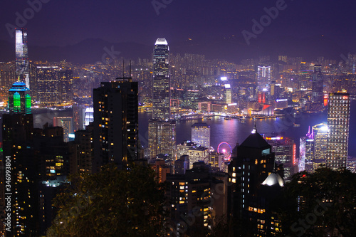 Panoramic view of Hong Kong from Victoria  s Peak