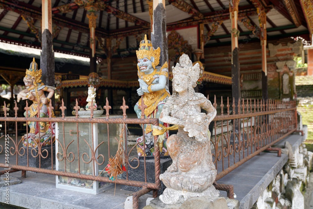 ancient statues in the temple of Pura Gunung Kawi Sebatu Bali, Indonesia	