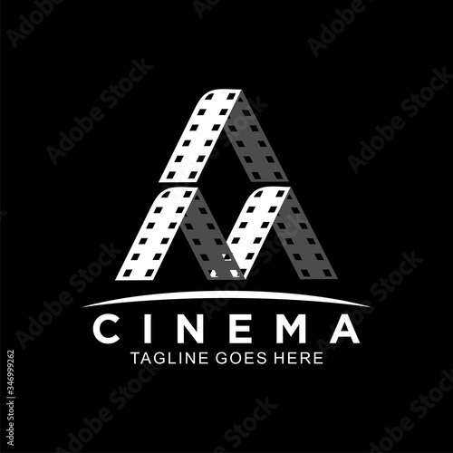 Cinema logo film and videography design template for business