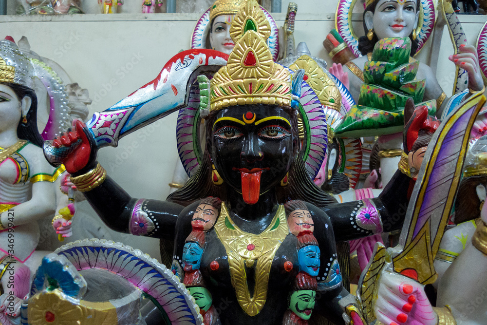 New Delhi, India: representation of the goddess Kali