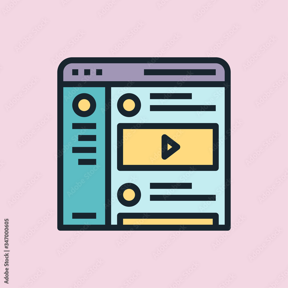 News feed. Social media concept illustration, flat design linear style banner. Usage for e-mail newsletters, headers, blog posts, print and more. Vector News feed. Social media concept illustration, flat design linear style banner. Usage for e-mail newsletters, headers, blog posts, print and more. Vector