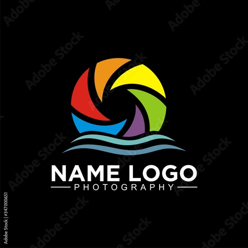 Photography logo design vector for studio and business. Camera icon vector design template 