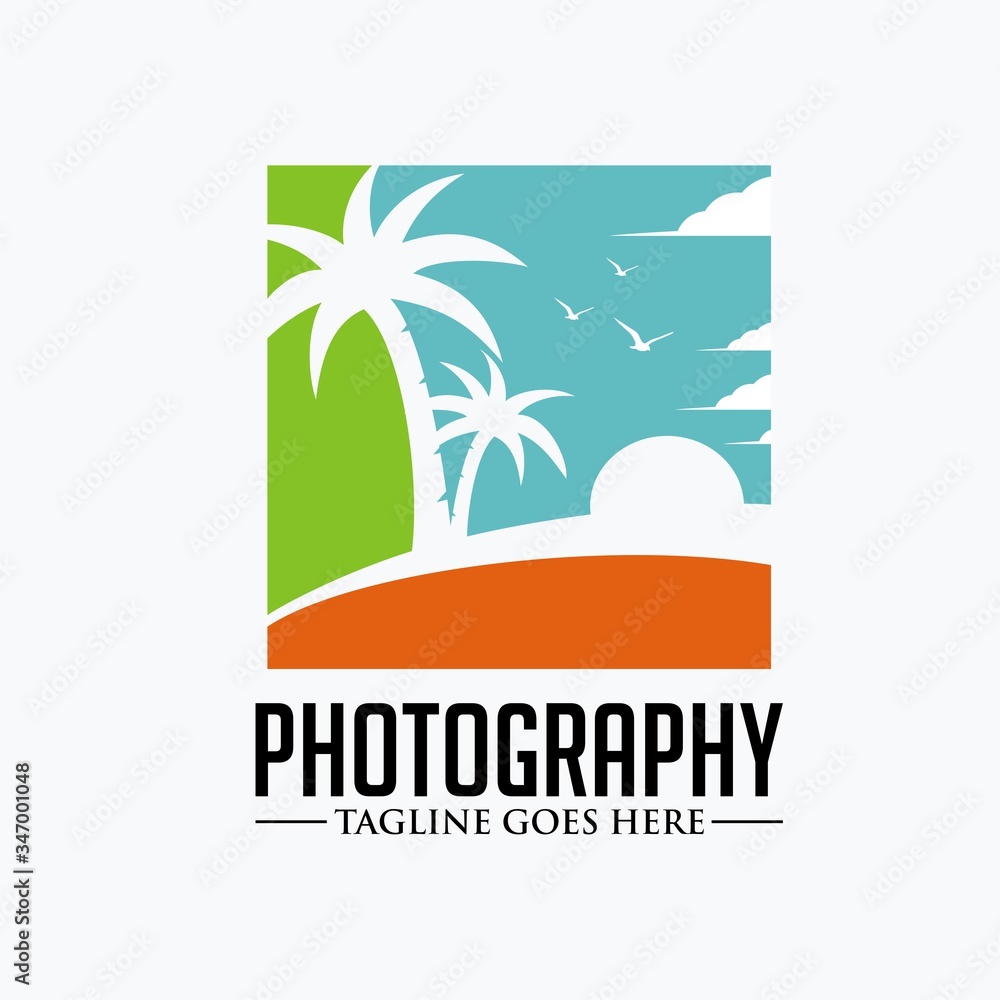 Naklejka premium Photography logo design vector for studio and business. Camera icon vector design template