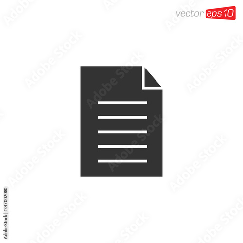 Paper or Document Icon Design Vector © Mussyayin