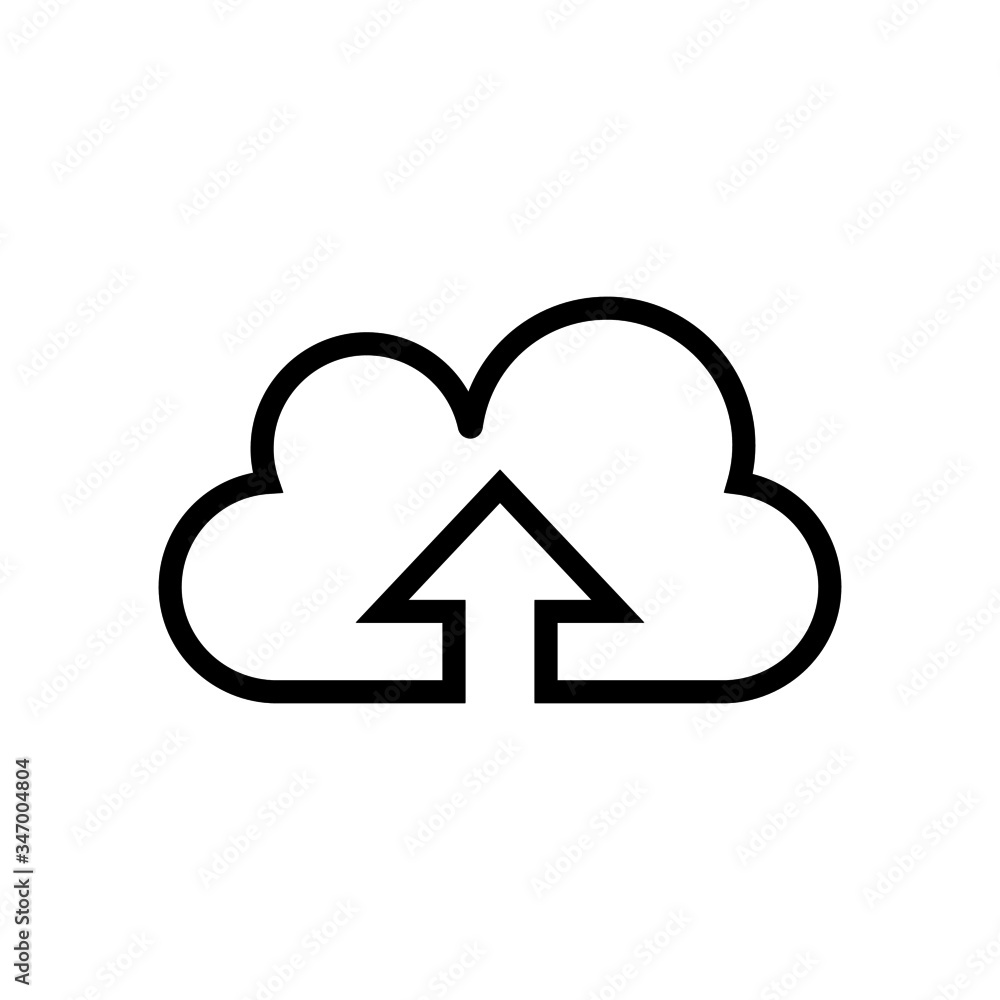 backup data line sign icon in linear style on white background backup data line sign icon in linear style on white background