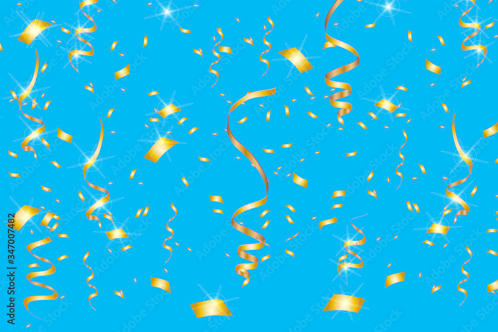 Vector confetti. Festive illustration. Party popper isolated on background