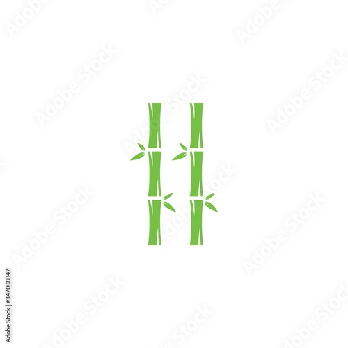 Bamboo logo vector icon illustration