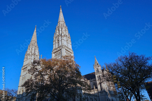 Photography Pittsburgh, gothic limestone spires of St
