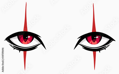 human eyes with clown makeup
