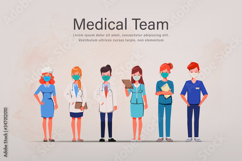 Doctors who saves patients from coronavirus outbreak.  Fight to COVID-19 concept. Save the doctor concept.