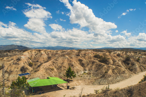 desert landscape with blue sky