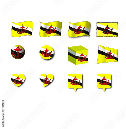 デザインブルネイ国旗 | Design Flag of Brunei