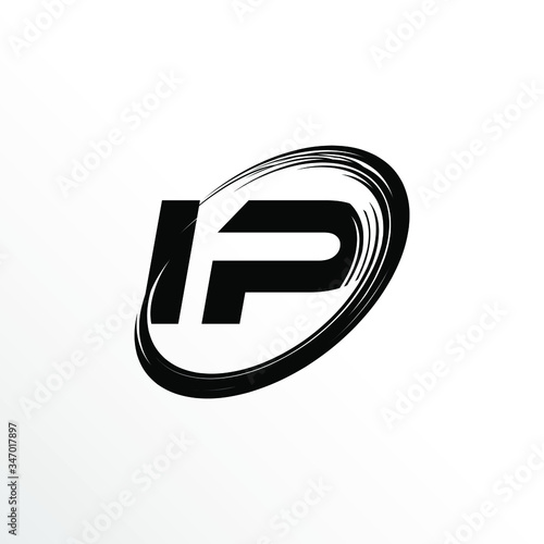 Free Download Initial Letter IP Brush Effect Logo Design	
 - GFXLoad